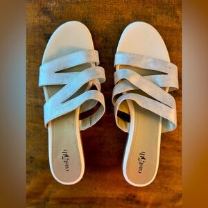 East 5th, Silver strappy sandals, size 9.5